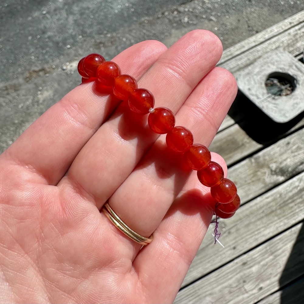 Carnelian Beaded Bracelet